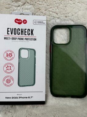 Tech21 Evo Check Series Gel Case for Apple iPhone 13 Pro Max - Sage Green